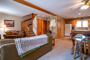 Fireplace, DVD player