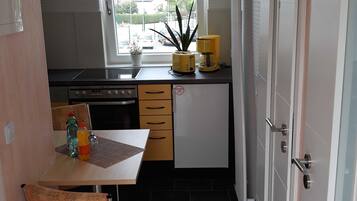 Frigorífico, microondas, horno y lavavajillas