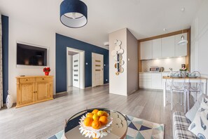 Appartement (304 A) | Coin cuisine privé | Grand réfrigérateur, plaque de cuisson