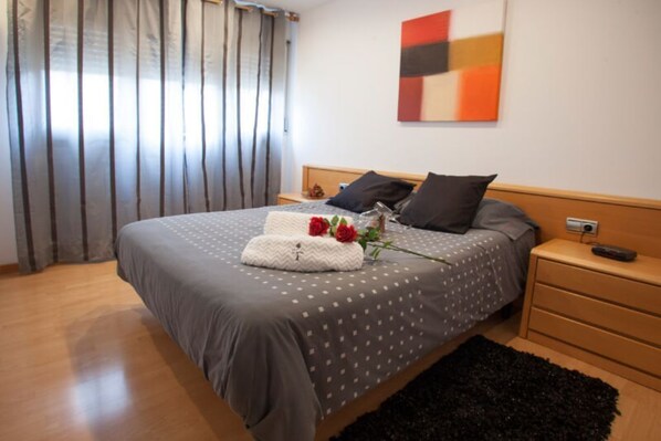 1 chambre, fer et planche à repasser