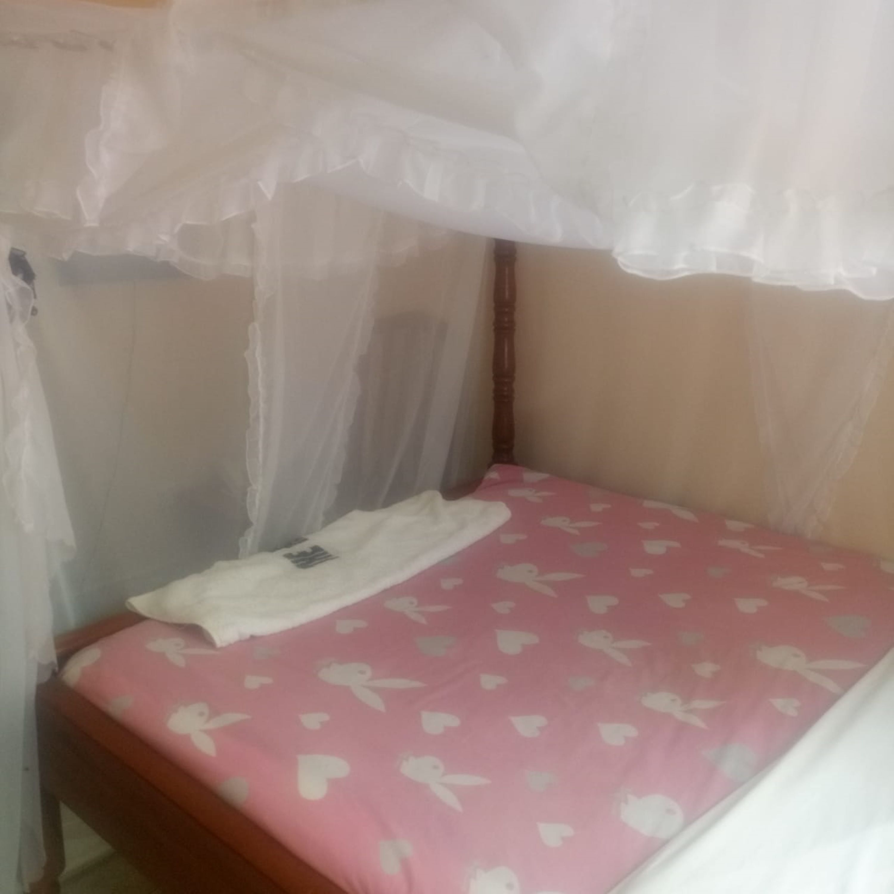 Desk, free WiFi, bed sheets