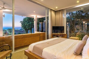 Luxury Villa, 3 Bedrooms, Private Pool, Sea View | 3 bedrooms, desk, soundproofing, iron/ironing board - Deep Blue Villa (Seririt)