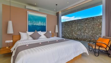 Luxury Villa, 3 Bedrooms, Private Pool, Sea View | 3 bedrooms, desk, soundproofing, iron/ironing board