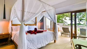 Apartemen Panorama, 3 kamar tidur, balkon, pemandangan pantai | 3 kamar tidur, Wi-Fi gratis, dan seprai linen