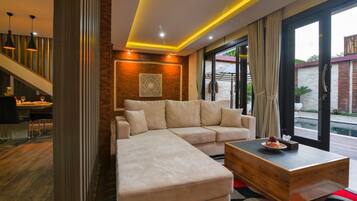 Superior Villa, 2 Bedrooms, Private Pool | Living room | Smart TV