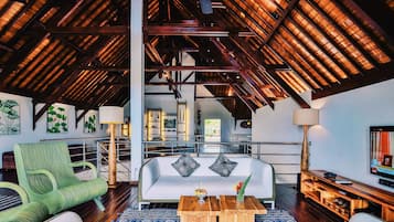 Luxury Villa, 3 Bedrooms, Private Pool, Sea View | Living room | Smart TV