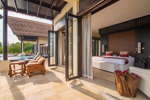 Luxury-Villa, 4 Schlafzimmer, eigener Pool, Strandblick | 4 Schlafzimmer, kostenloses WLAN, Bettwäsche