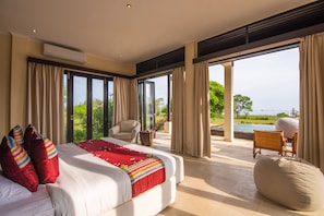 Vila superluxo, 4 quartos, piscina particular, vista para a praia | 4 quartos, Wi-Fi de cortesia, roupa de cama