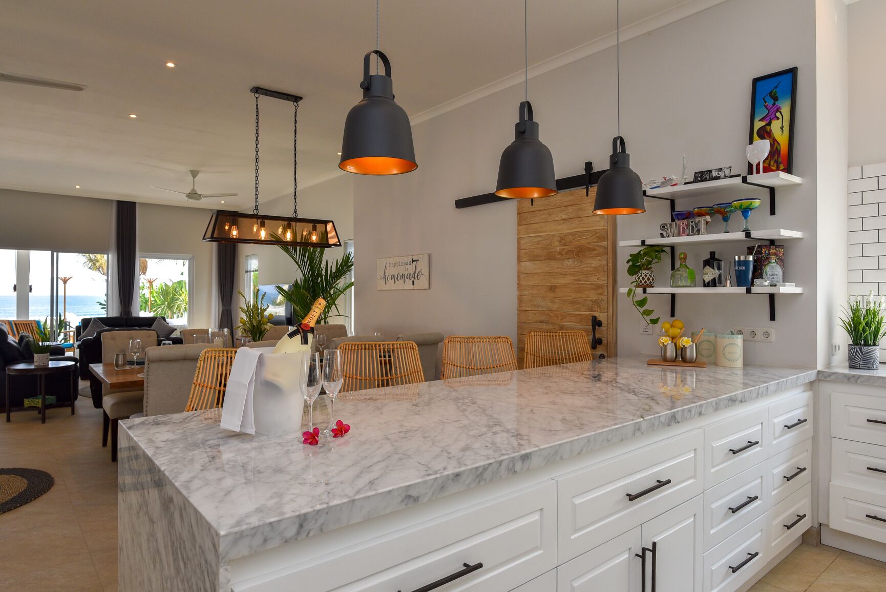 Luxury Villa, 4 Bedrooms, Private Pool, Beach View | Private kitchenette | Full-size fridge, microwave, oven, stovetop