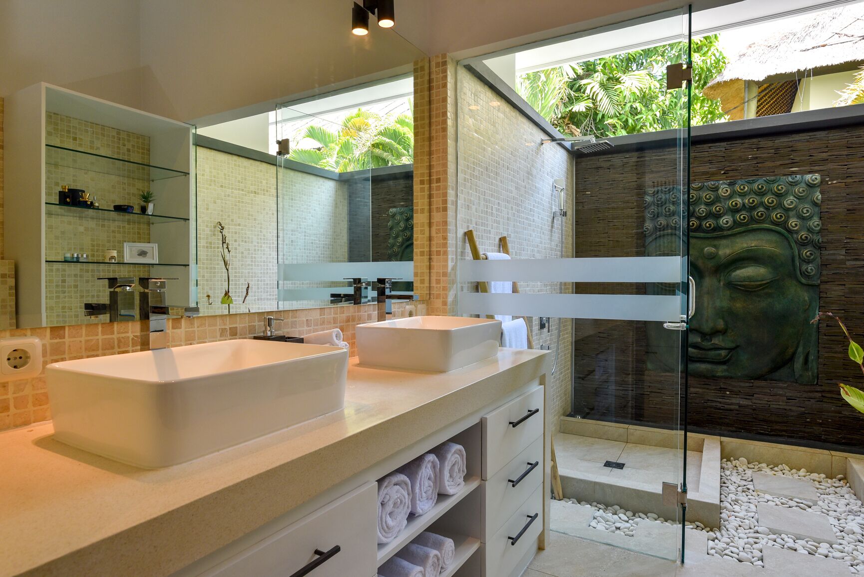 Luxury Villa, 4 Bedrooms, Private Pool, Beach View | Bathroom sink
