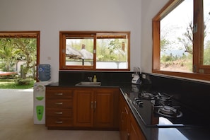 Family Villa, 3 Bedrooms, Private Pool | Private kitchenette | Full-sized fridge, stovetop, coffee/tea maker, electric kettle