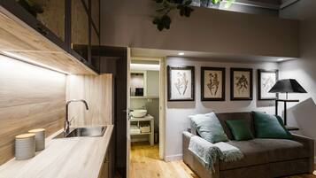 Standard apartman, 1 hálószobával | Nappalirész | Okostévé