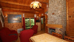 Chalet | Dining - Wooden, Quietly-located Chalet With Garden on the Edge of the Forest in the French Countryside (La Bresse)