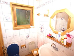Bathroom - Wooden, Quietly-located Chalet With Garden on the Edge of the Forest in the French Countryside (La Bresse)
