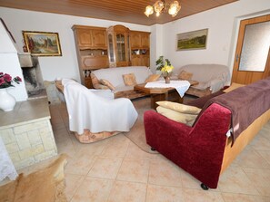 House | Living room | Fireplace - Beautiful Holiday Home in Pocinovice With Private Garden (Pocinovice)
