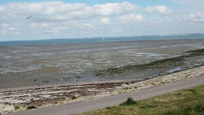 A coastal road with a sandy beach and a clear sky. - Comfortable and Tasteful Holiday Home Near the Oosterschelde (Kattendijke)