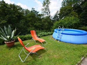 Outdoor pool - Detached House With Pool in the Garden, on the Bank of the River (Rakousy)