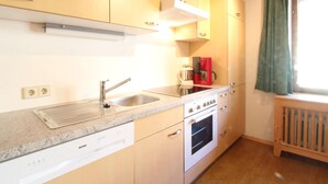A compact kitchen with a built-in oven, a sink, and a coffee maker. - Spacious Apartment near Ski Area in Mittersill (Mittersill)