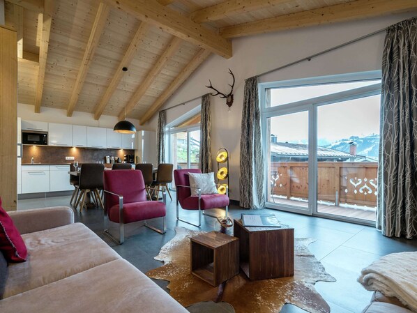 Chalet | Living area - Penthouse in ski Resort in Piesendorf (Piesendorf)