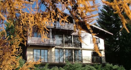 New apartment, superb lake and mountain views.