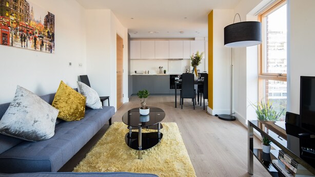 Two Bedroom Apartment | Living room - Stunning flat in the heart of Shoreditch (London)