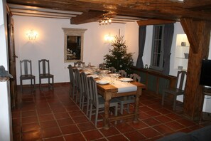 House | Dining - Vintage Farmhouse With Garden, Roofed Terrace (Gouvy)