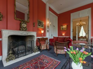House | Living room - Beautiful Manor House in a Park Near Rochefort (Nassogne)