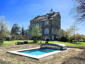 House | Pool | Indoor pool, outdoor pool - Beautiful Manor House in a Park Near Rochefort (Nassogne)