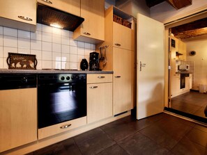 House | Private kitchen | Highchair - Nice Apartments in a Monumental Square Farm (Vise)