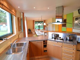 Villa | Private kitchen | Fridge, microwave, stovetop, dishwasher