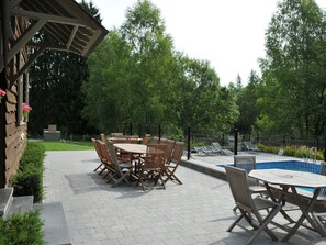 Balcony - Magnificent Mansion with Sauna & Hot Tub in Libin (Libin)