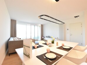 Apartment | Dining - Bright Coastal Family Escape (De Panne)