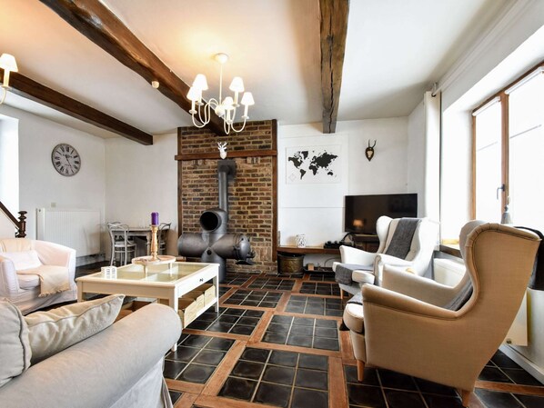 Living room - Luxury Pool Villa in Goesnes (Ohey)