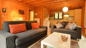 Living room - Attractive Wooden Holidayhome With Private Garden in a Natural Area (Lille)