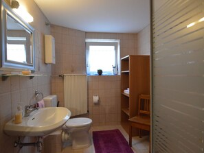 Apartment | Badezimmer | Dusche, Handtücher