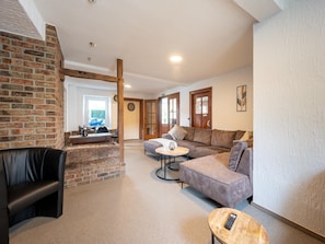 House | Living room | TV - Holiday Home With Sauna in the Eifel National Park (Schleiden)