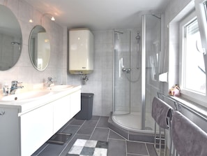 Bathroom | Shower, hair dryer, towels