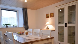 Dining - Comfortable Flat With Garden and Covered Terrace in Forested Surroundings (Buchet)