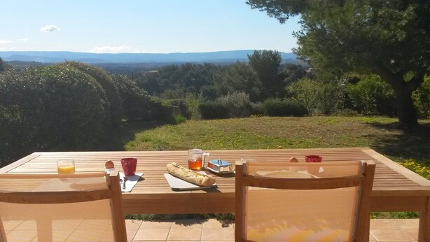 Balcony - Modern Villa With Heated, Private Swimming Pool Near Mont Ventoux (Beaumes-de-Venise)