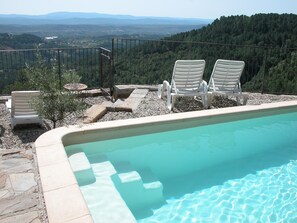 House | Pool - Stone Villa With Panoramic Views (Chassiers)