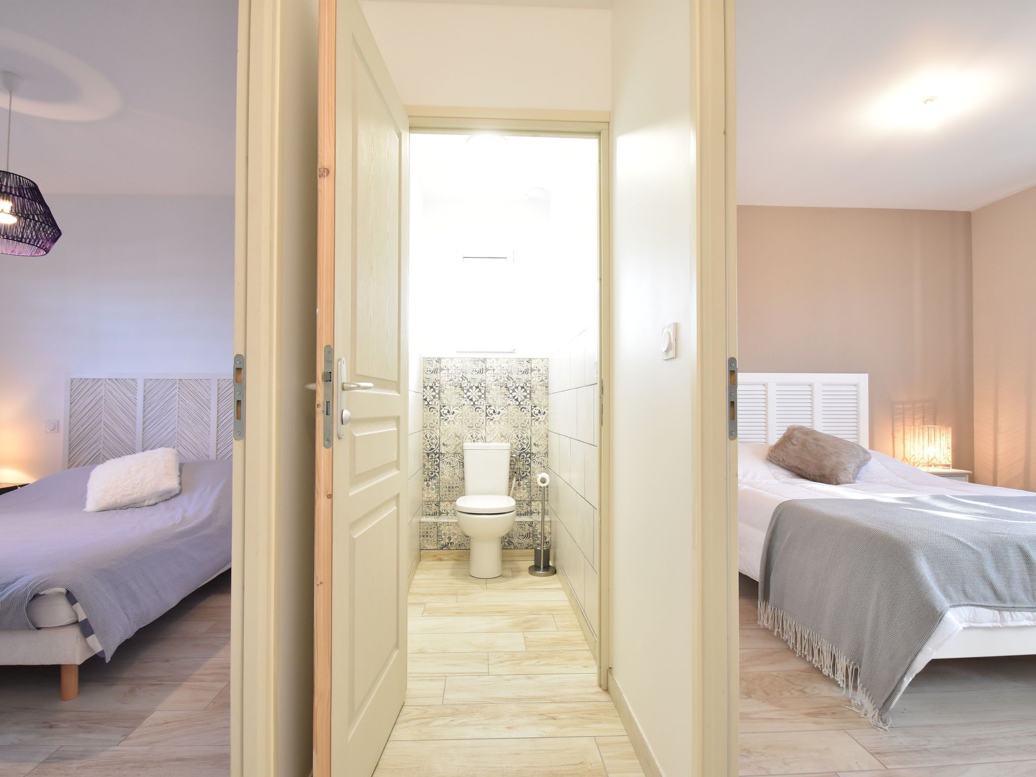 2 bedrooms, individually furnished, bed sheets