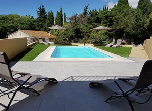 Villa | Pool | Indoor pool, outdoor pool - Peaceful Poolside Escape (Montouliers)