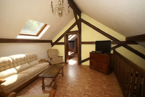House | Living area | DVD player - Forest Retreat in Vosges (Hanviller)