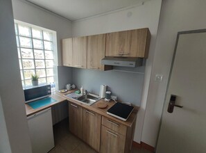 Fridge, microwave, stovetop, coffee/tea maker - Hotel Arkadia (Plock)