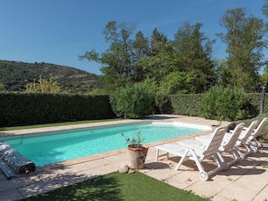 Outdoor pool - Sun Drenched Villa in Ardeche With Pool (Vallon-Pont-d'Arc)