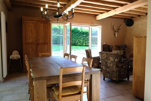 House | Dining - Beautifully Located Country House With Heated Pool (Auriac)
