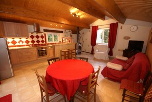 Living room - House in Ardeche Near Ray-pic Falls (Saint-Pierre-de-Colombier)