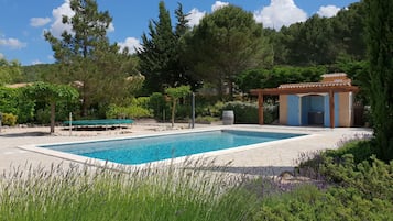 Outdoor pool, a heated pool