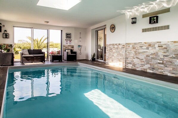 Indoor pool, a heated pool