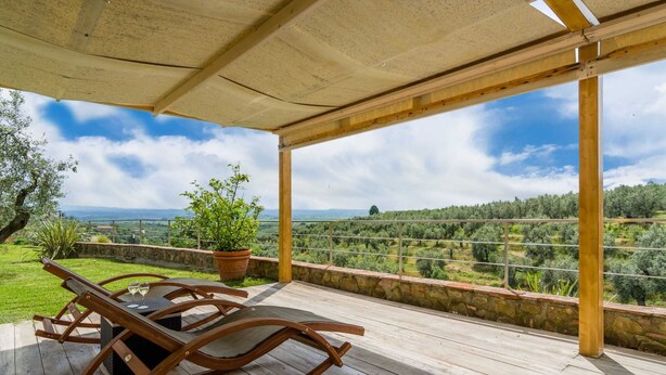 House | View from property - Farmhouse in Vinci With Pool and Tuscan Views (Vinci)